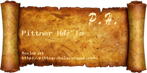 Pittner Héla névjegykártya